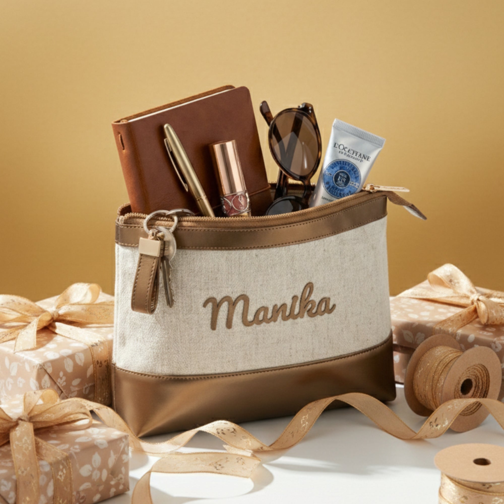 Bae Bag | Personalised Organiser in Vintage Gold