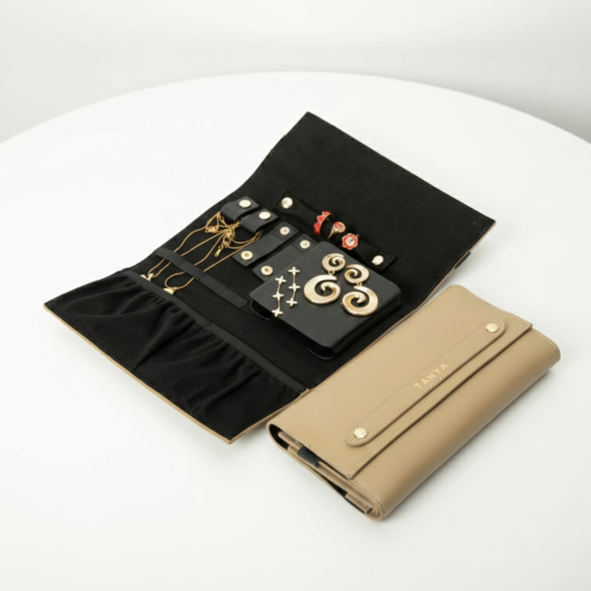 Bae Folio in Nude Muse | Compact Jewellery Organiser