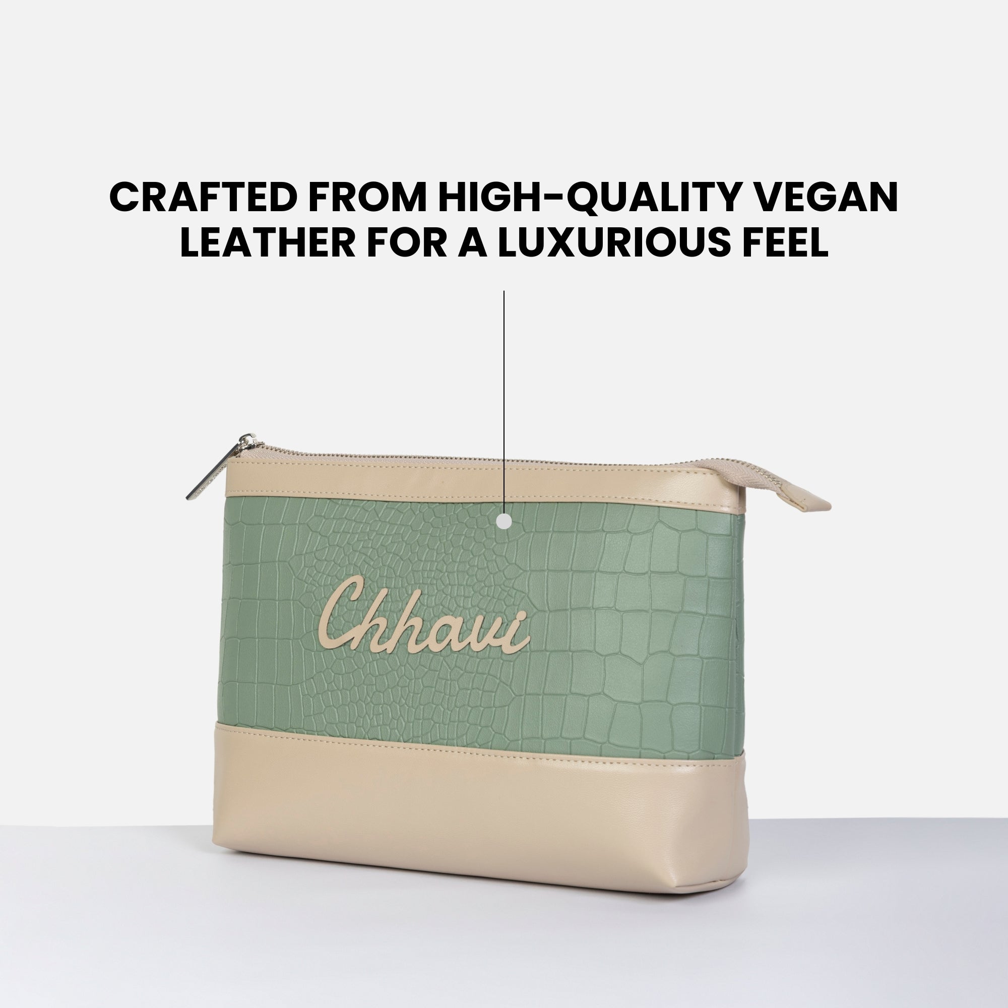 Bae Bag | Personalised Organiser in Green Croco