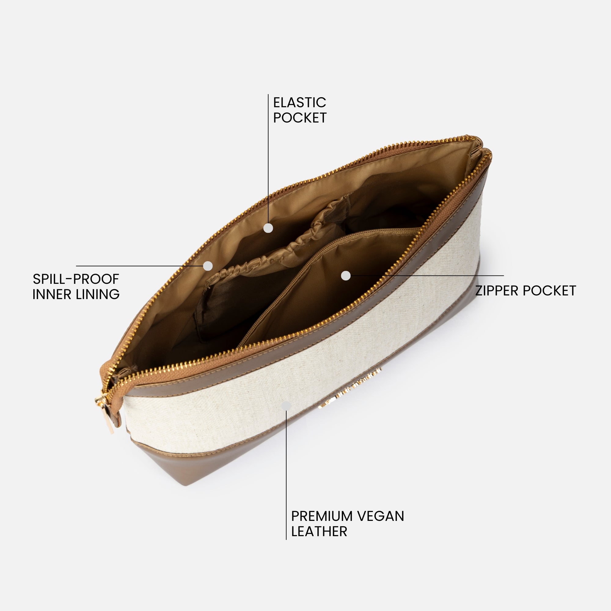 Bae Bag Vintage Gold - Makeup & Skincare Organiser