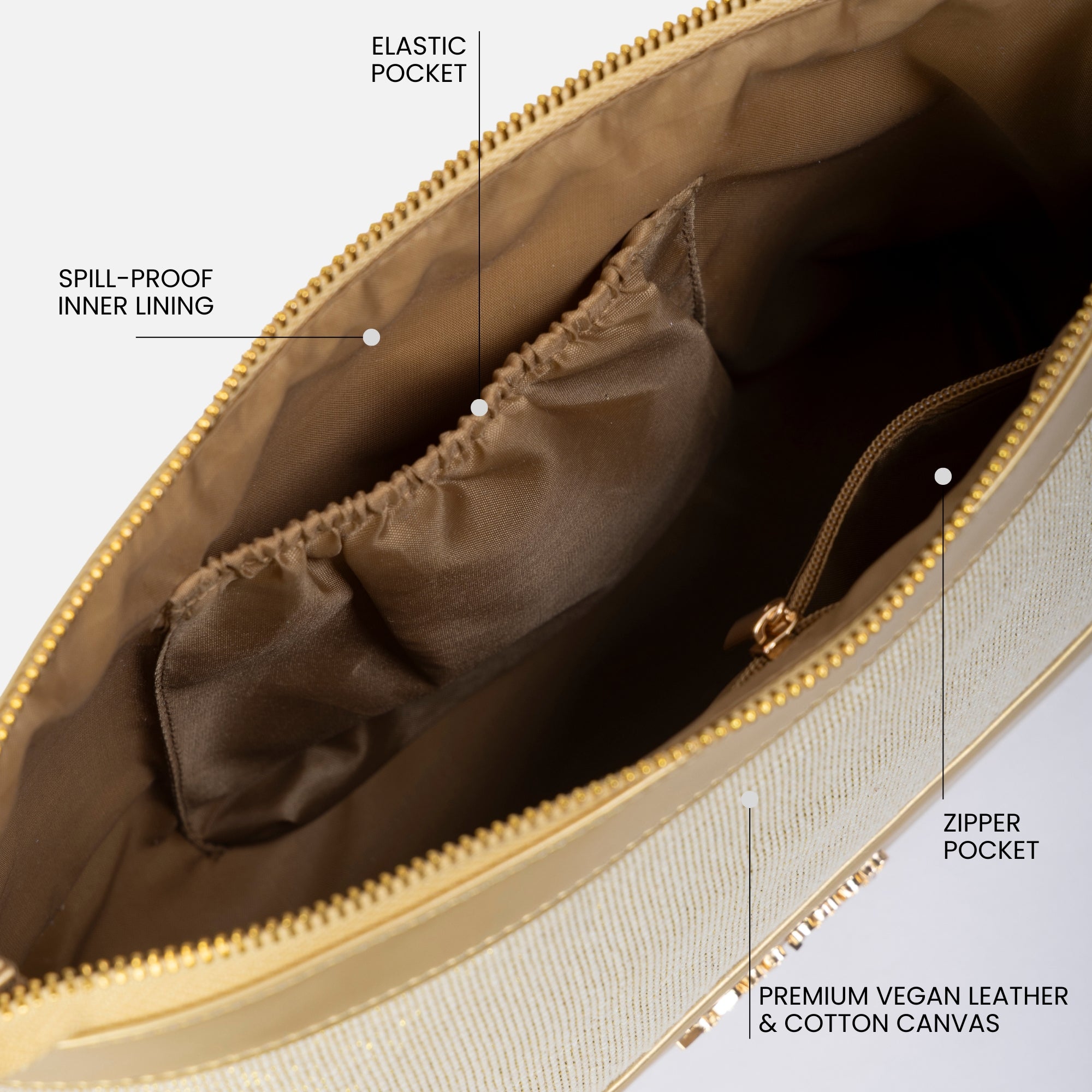 Bae Bag Gold Rush - Makeup & Skincare Organiser