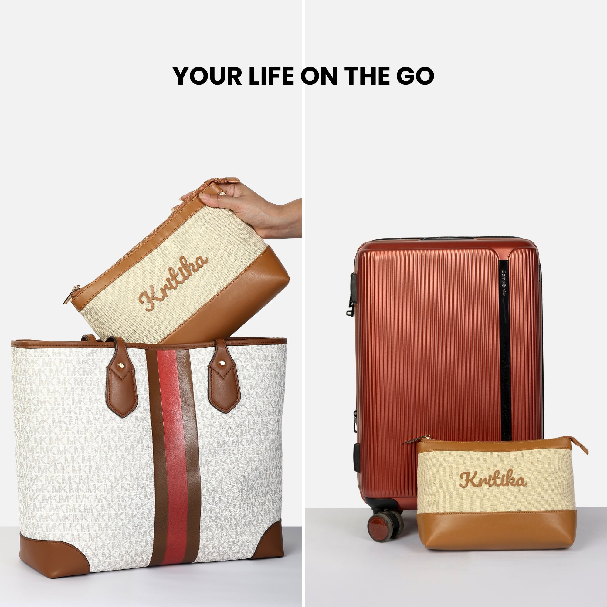 Bae Bag | Personalised Organiser in Caramel Crush