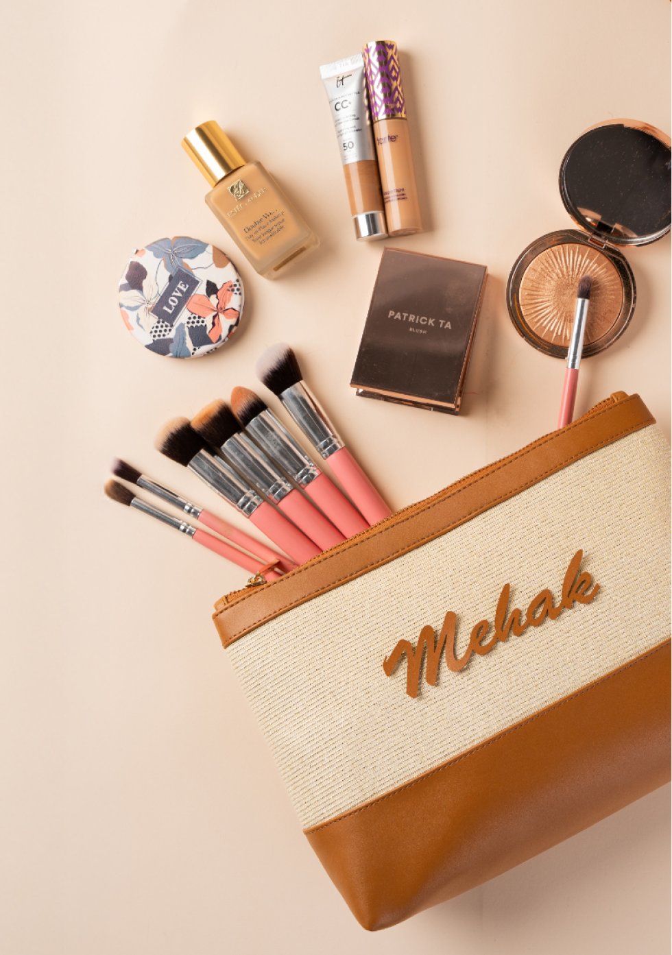 Caramel Crush Bae Bag - Makeup & Toiletries Pouch