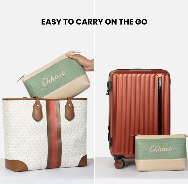 Bae Bag Green Croco + Bae Folio Nude Muse Combo