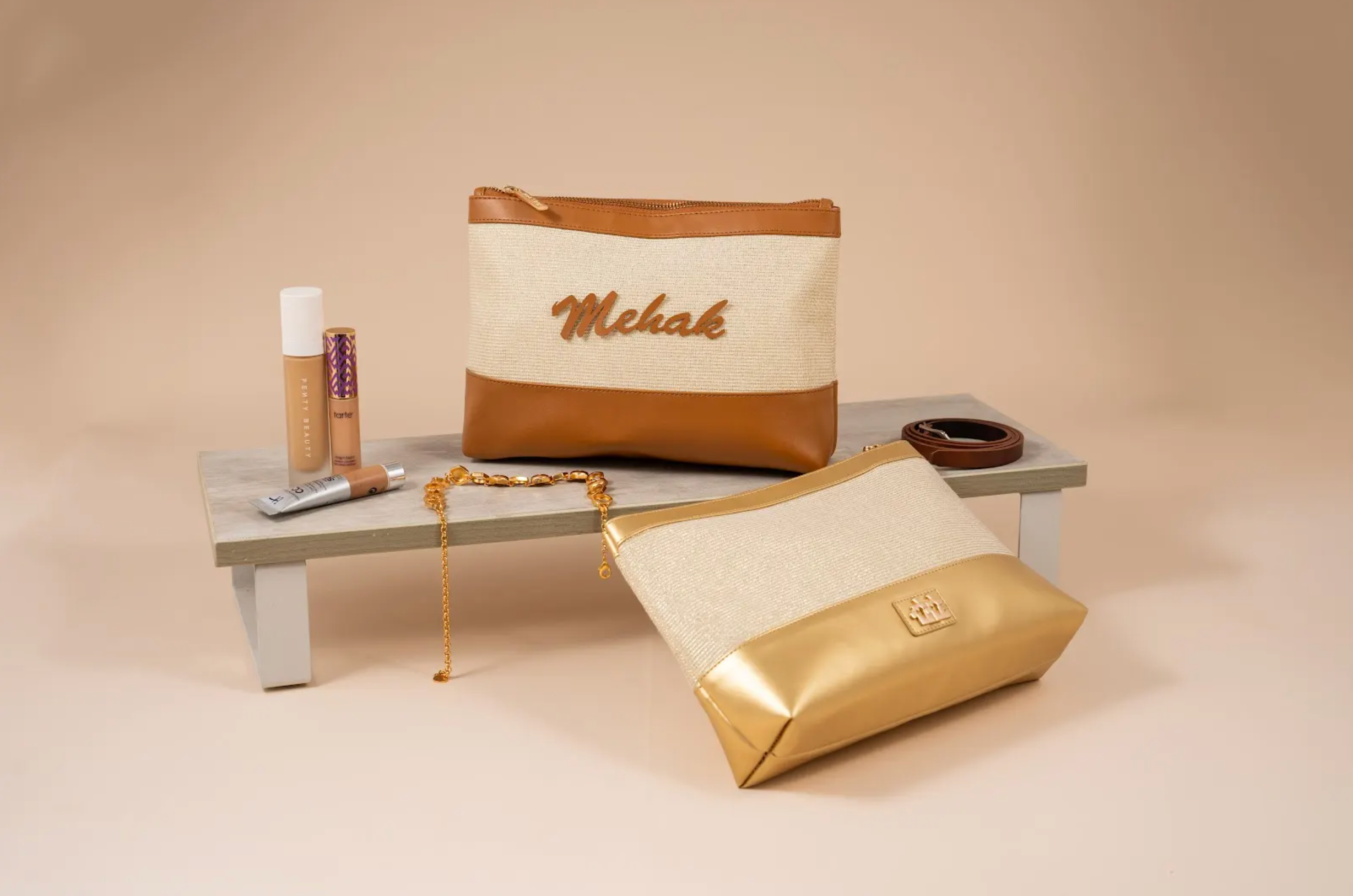 Shop the Bling Edition Bae Bags from The Bae Shop - compact travel pouch for makeup and toiletries, ideal for everyday use and gifting.
