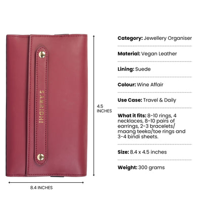 Bae Bag Cherry Rouge + Bae Folio Wine Affair Combo