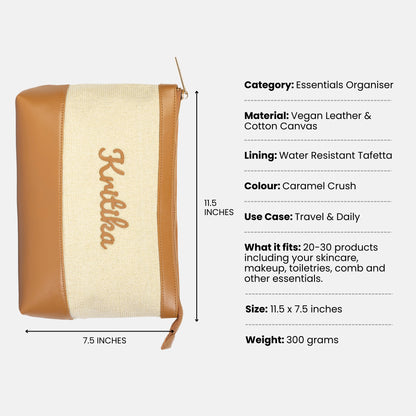 Bae Bag Caramel Crush - Makeup & Skincare Pouch | Thoughtful Gift