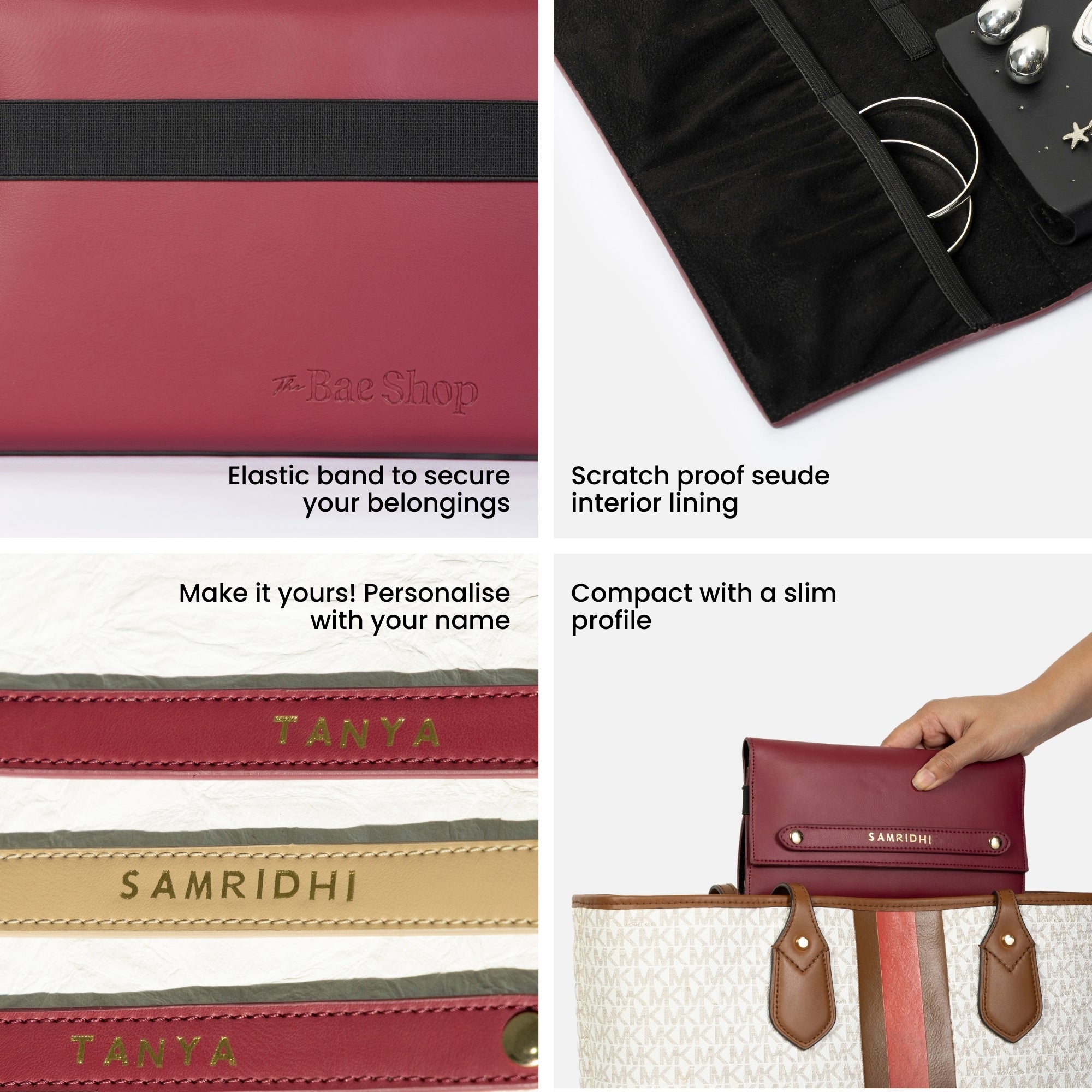 Bae Bag Cherry Rouge + Bae Folio Wine Affair Combo