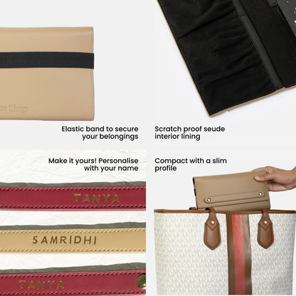 Bae Bag Green Croco + Bae Folio Nude Muse Combo