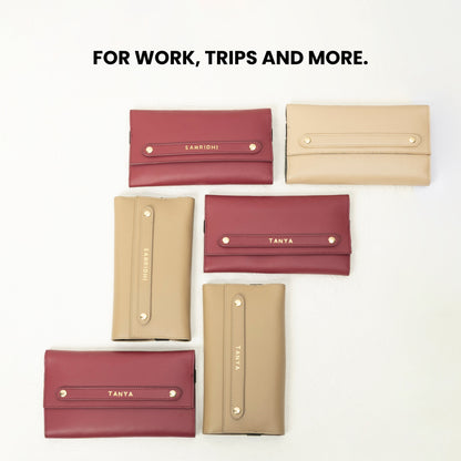Bae Folio in Nude Muse | Compact Jewellery Organiser