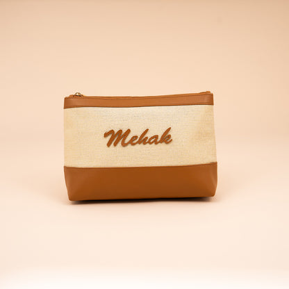 Caramel Crush Bae Bag – compact travel pouch for makeup and toiletries, ideal for everyday use and gifting.