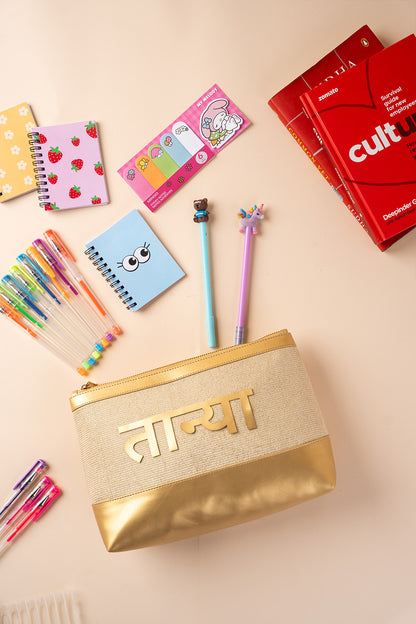 Gold Rush Bae Bag - Makeup & Toiletries Pouch
