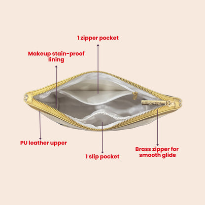 Gold Rush Bae Bag - Makeup & Toiletries Pouch